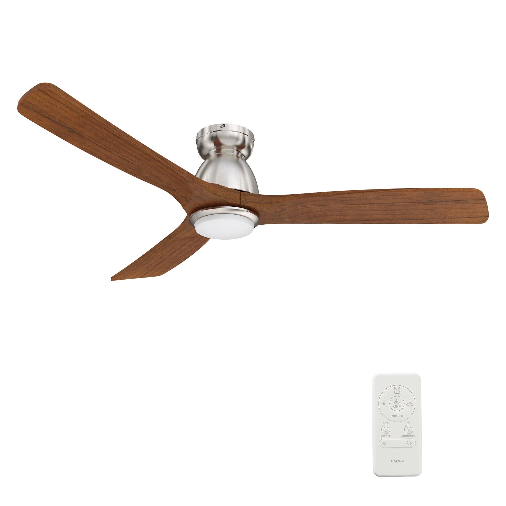 Carro Akron 52 inch 3-Blade Flush Mount Smart Ceiling Fan