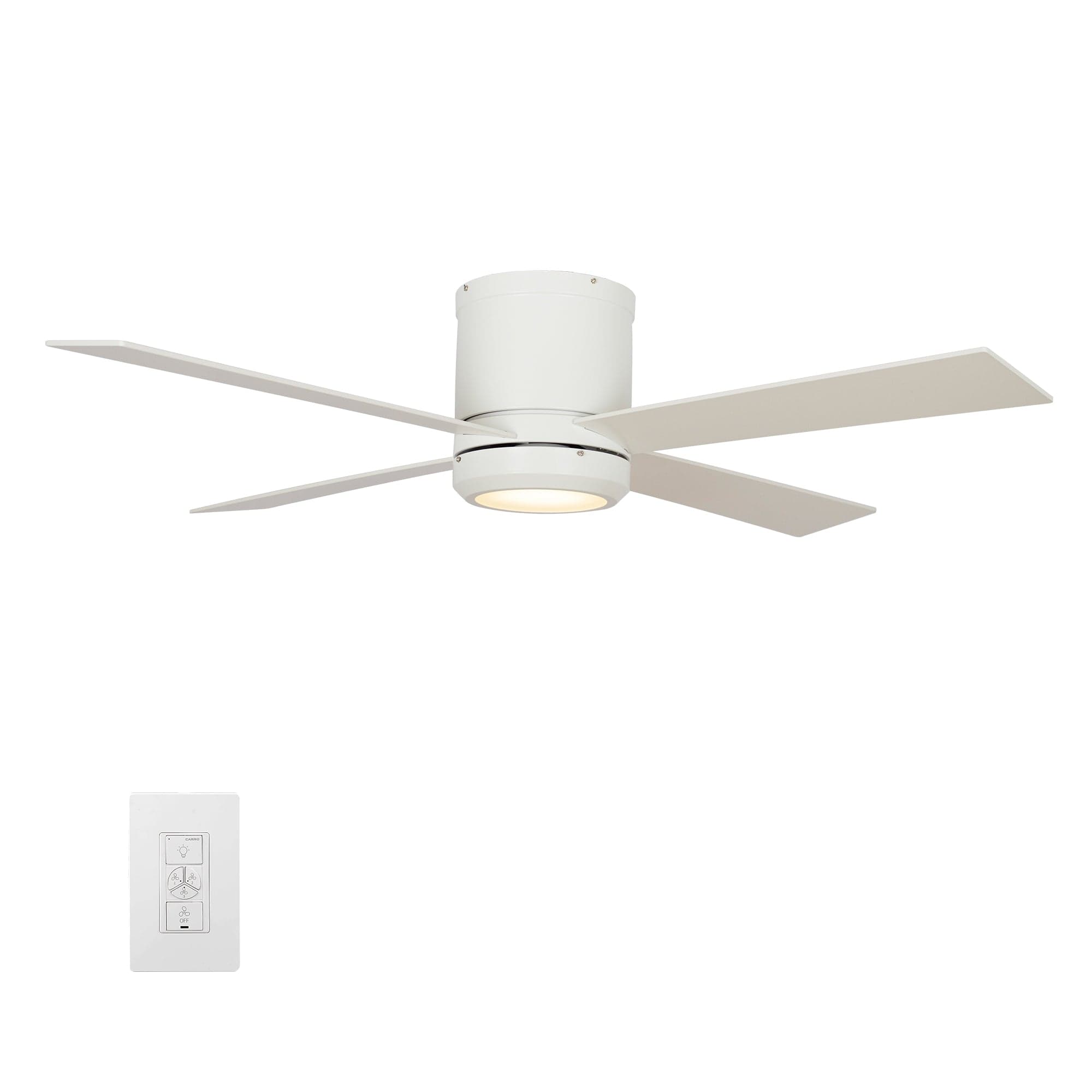 Carro Arlington 52 inch 4-Blade Flush Mount Smart Ceiling Fan