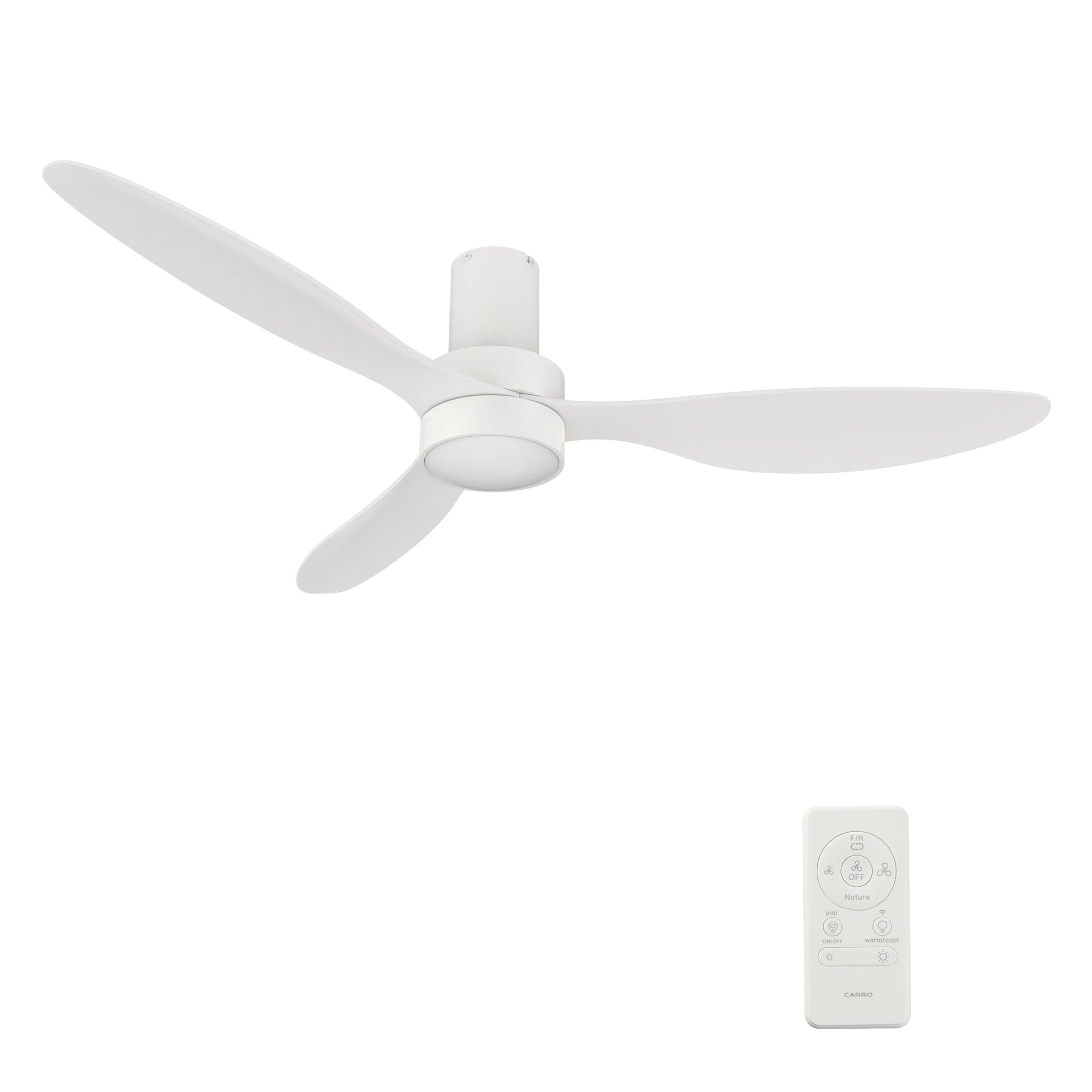 Carro Aurora 52 inch 3-Blade Flush Mount Smart Ceiling Fan