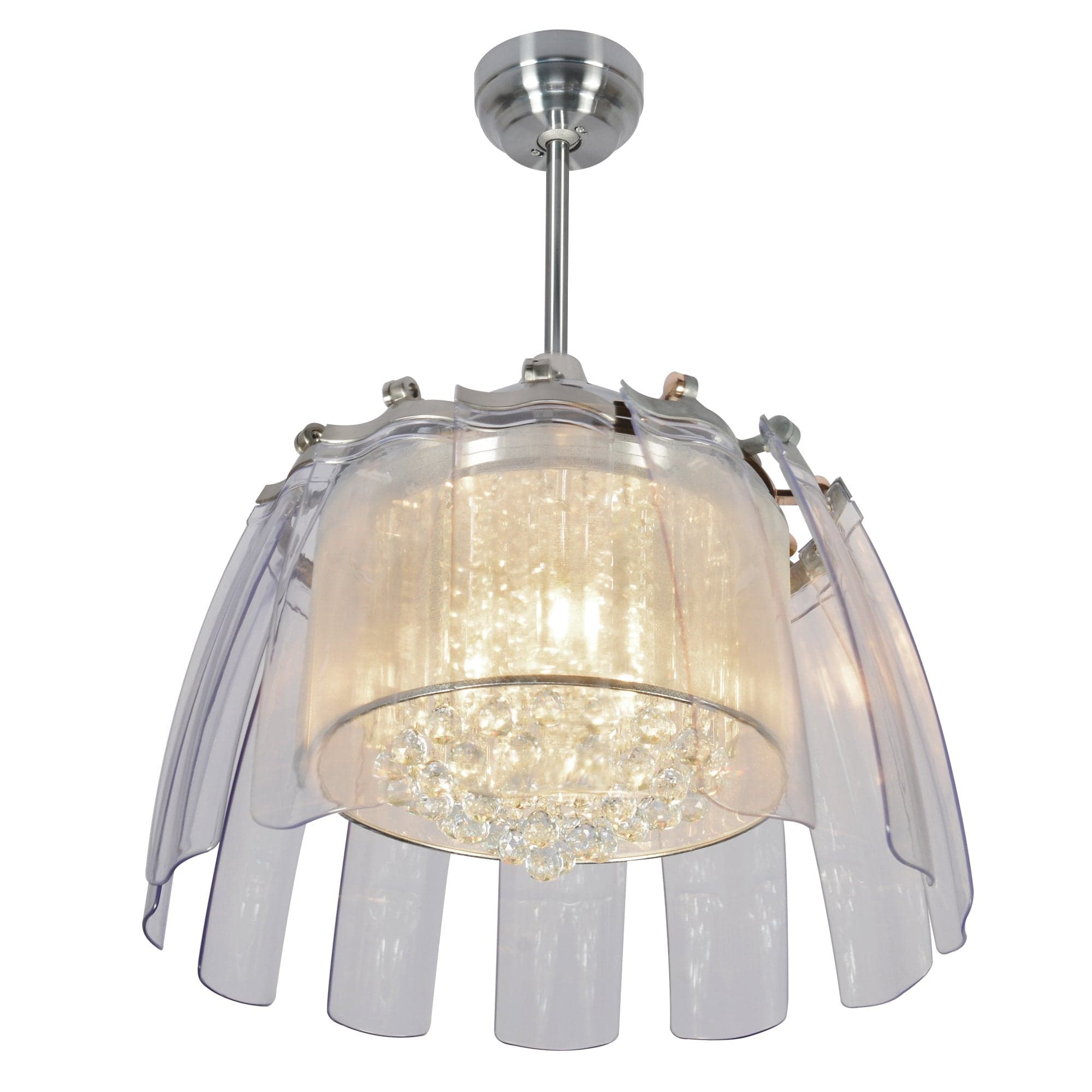 Carro Bluebell 50 inch 11-Blade Smart Crystal Chandelier Ceiling Fan