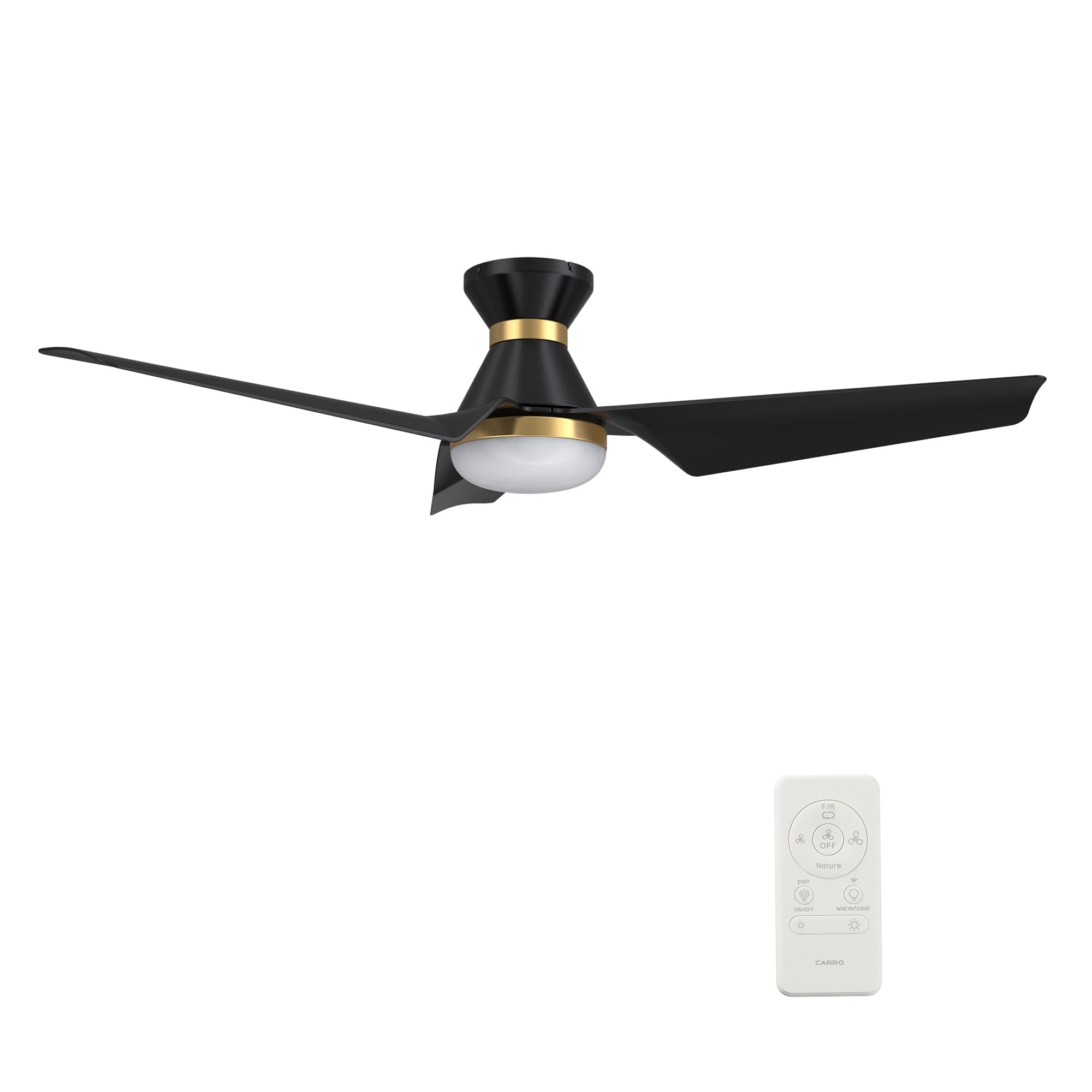 Carro Kreis 52 inch Flush Mount 3-Blade Smart Ceiling Fan
