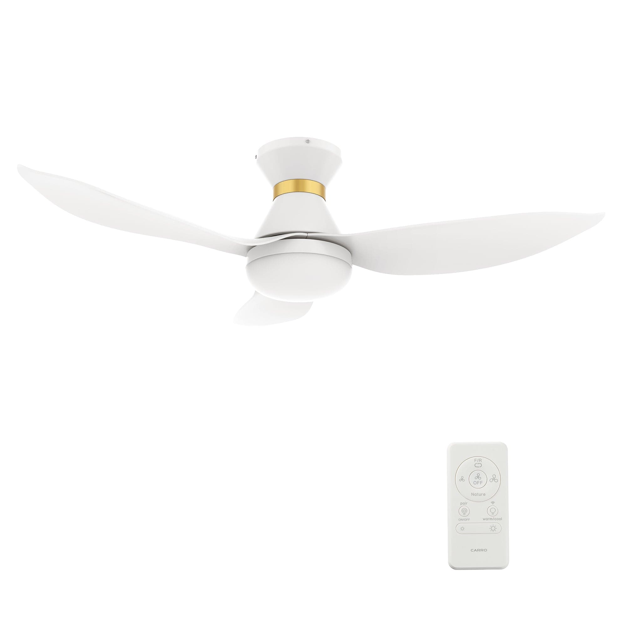 Carro Ryatt 45 inch 3-Blade Flush Mount Smart Ceiling Fan