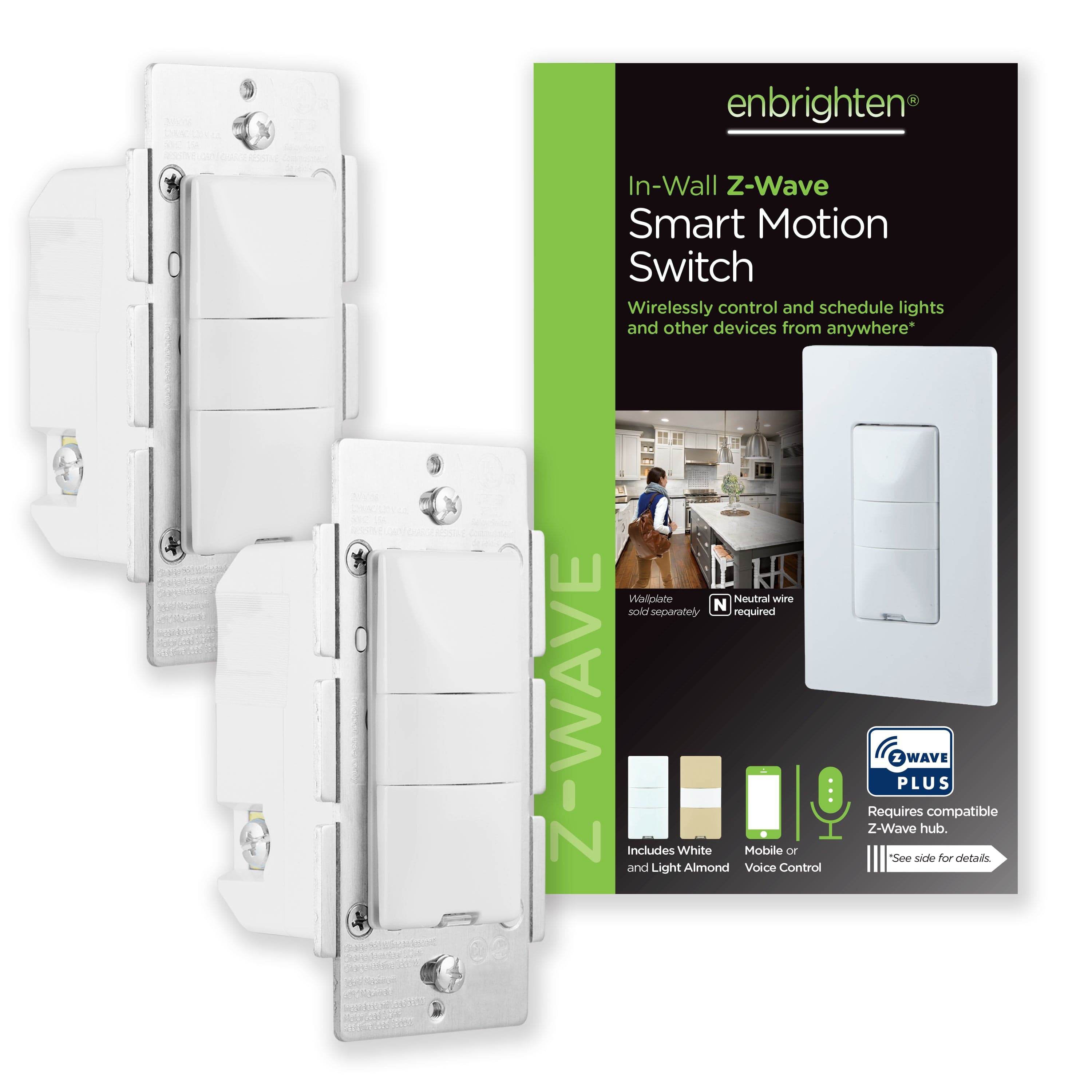 Enbrighten Z-Wave In-Wall Smart Motion Switch