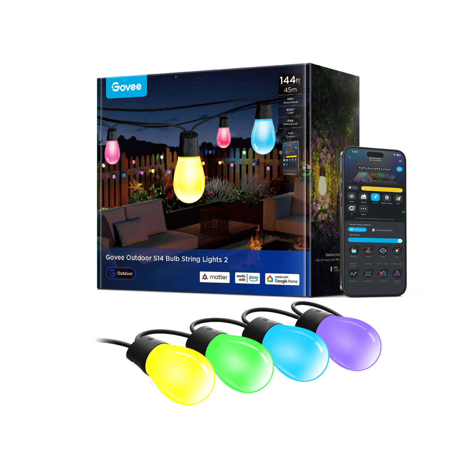 Govee Outdoor S14 Bulb String Lights 2