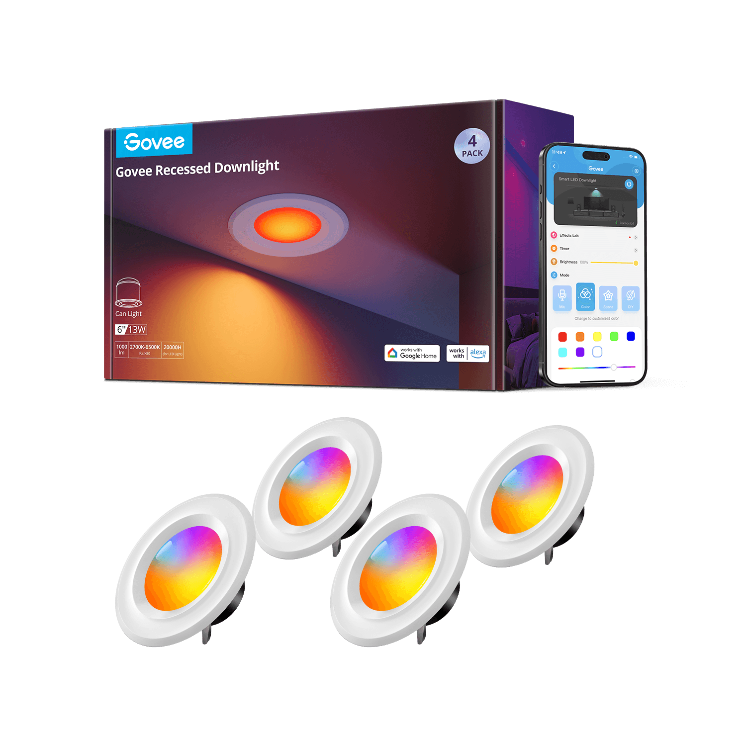 Govee Smart Retrofit Recessed Can Lights