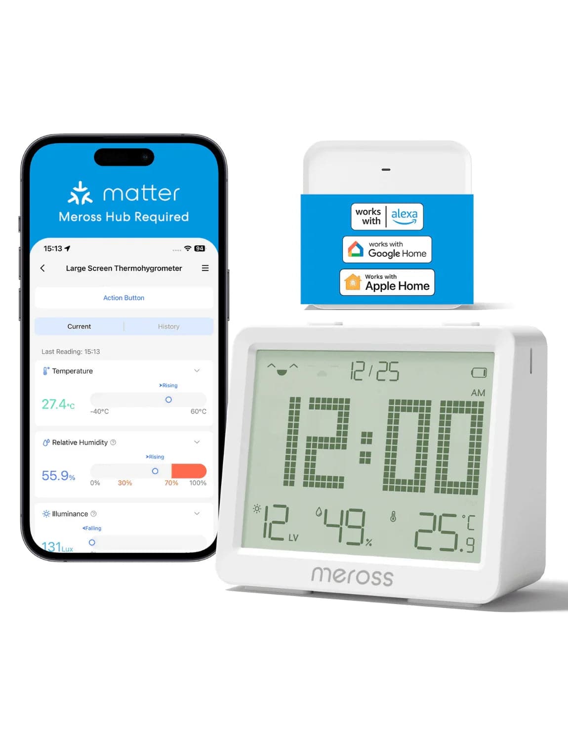Meross Smart Temperature and Humidity Sensor Kit (MS130)