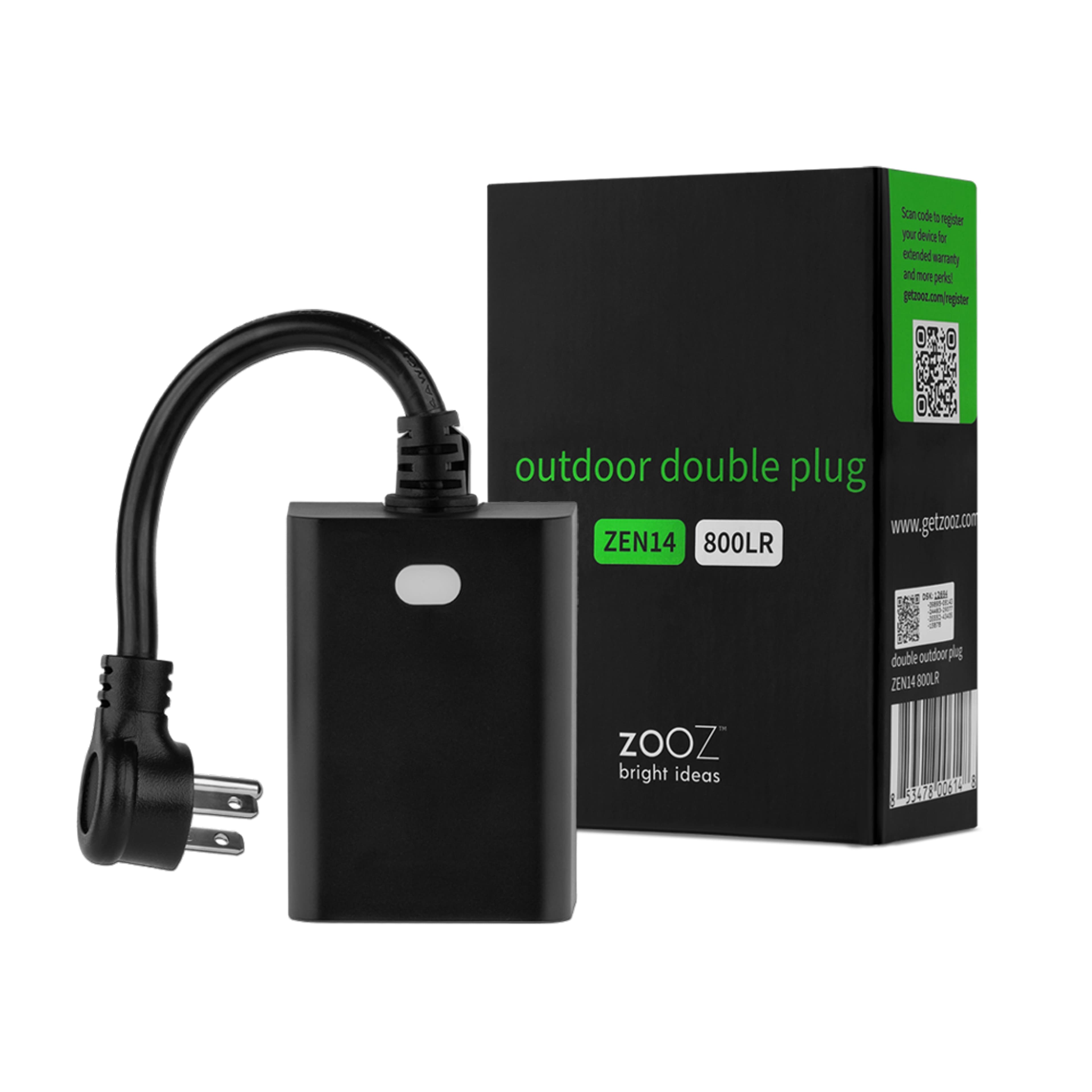 Zooz Z-Wave Outdoor Double Plug ZEN14
