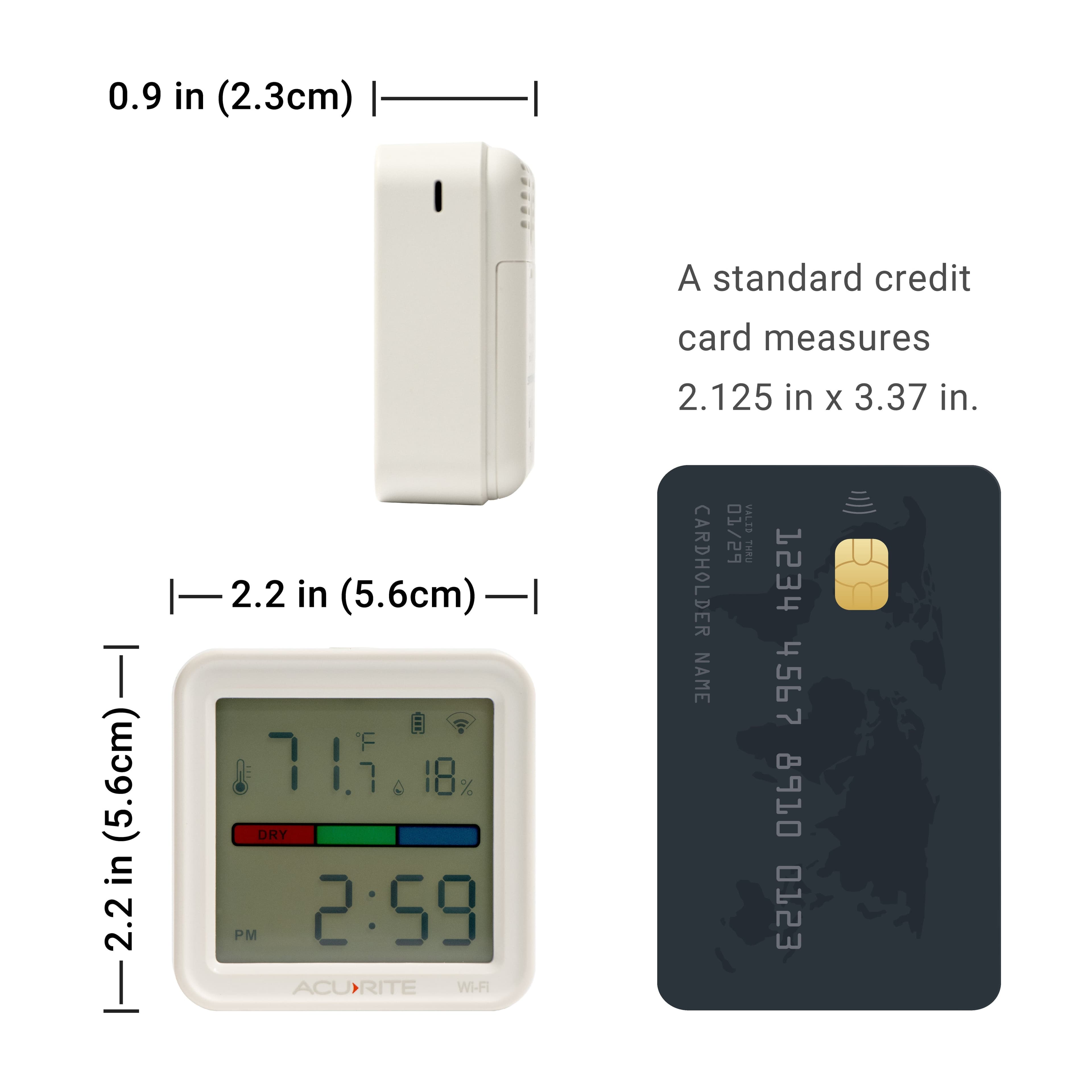 AcuRite Smart Wi-Fi Indoor Digital Thermometer and Humidity Monitor