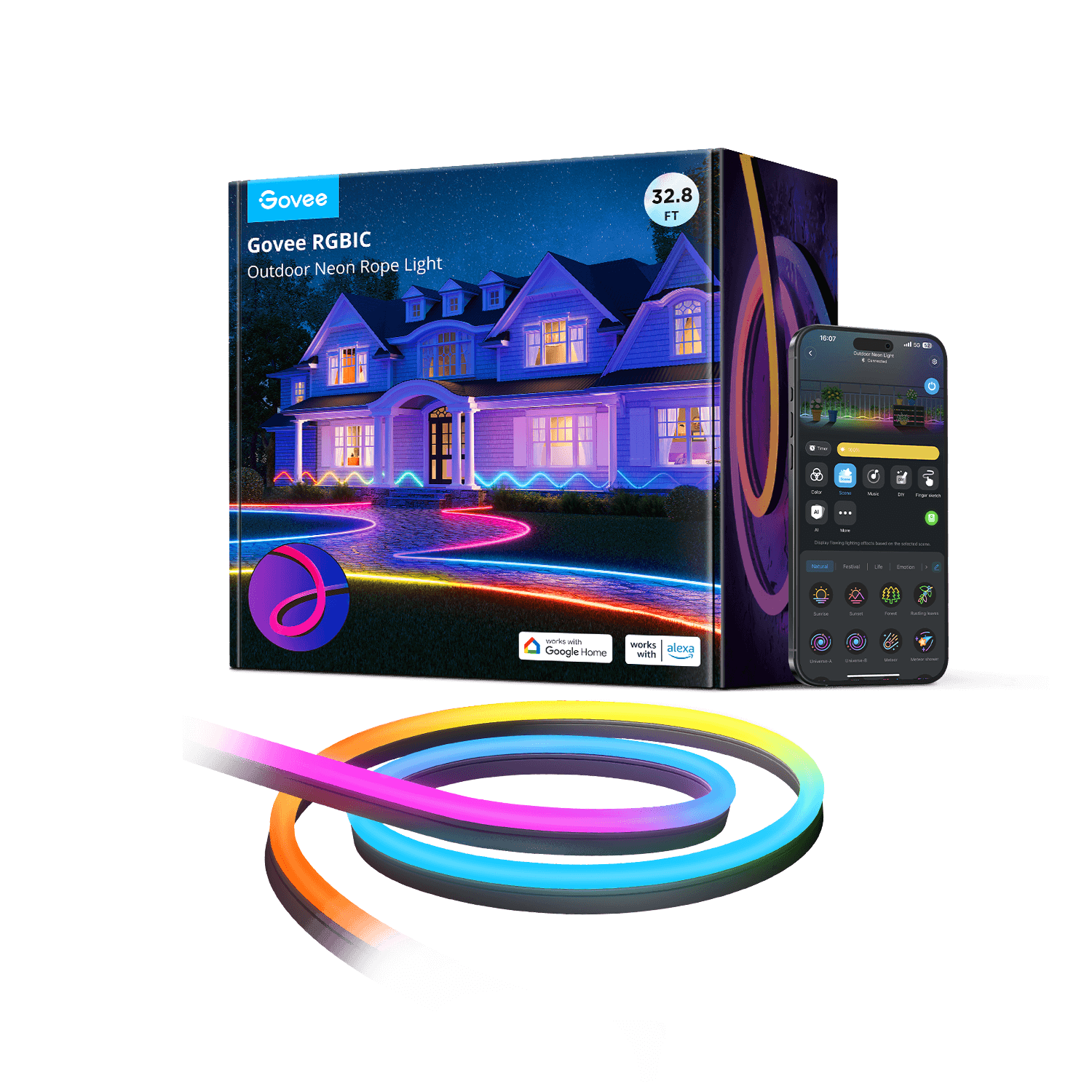 Govee RGBIC Outdoor Neon Rope Light