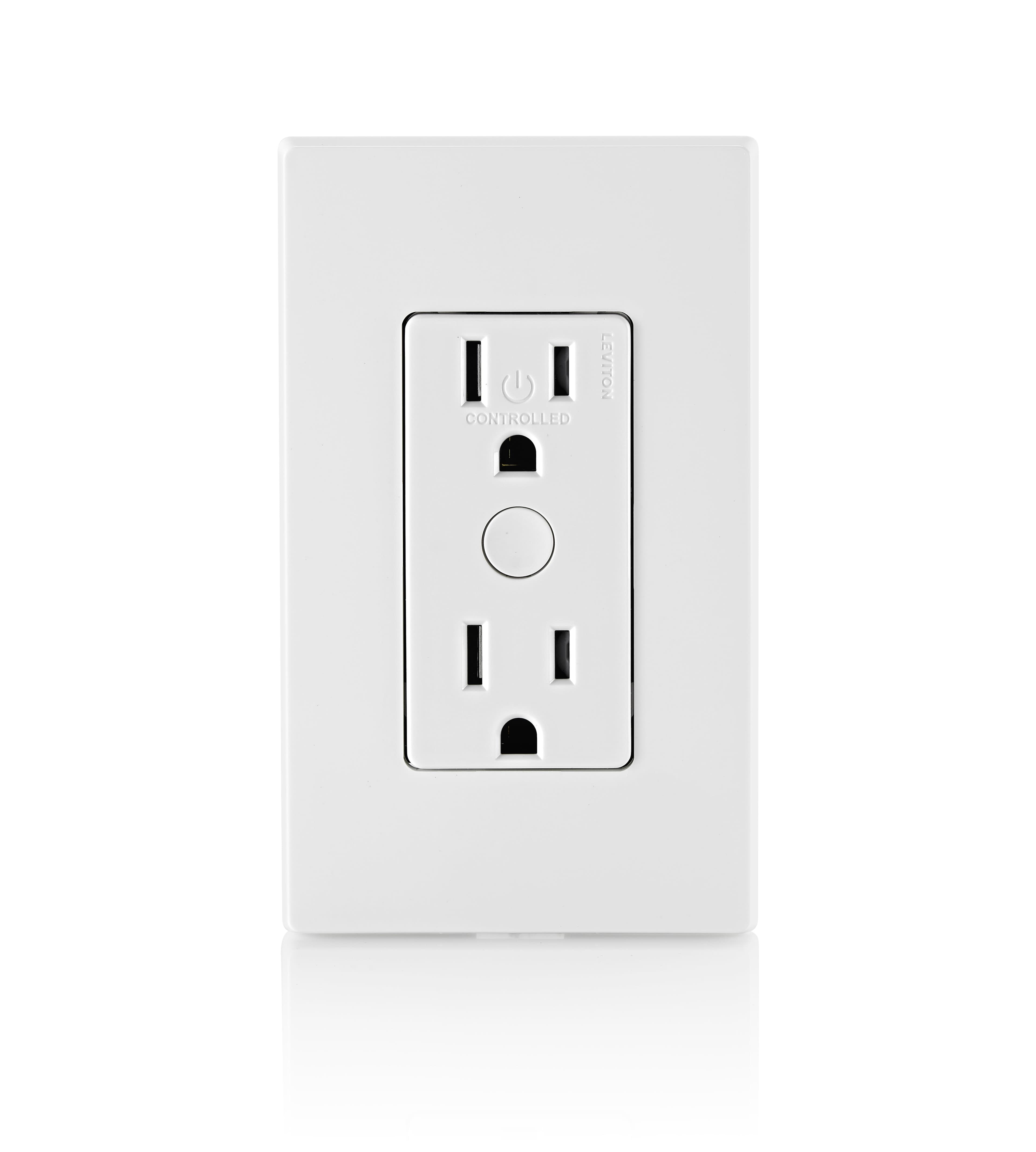 Leviton Decora Smart Wi-Fi Tamper-Resistant Outlet (D215R)